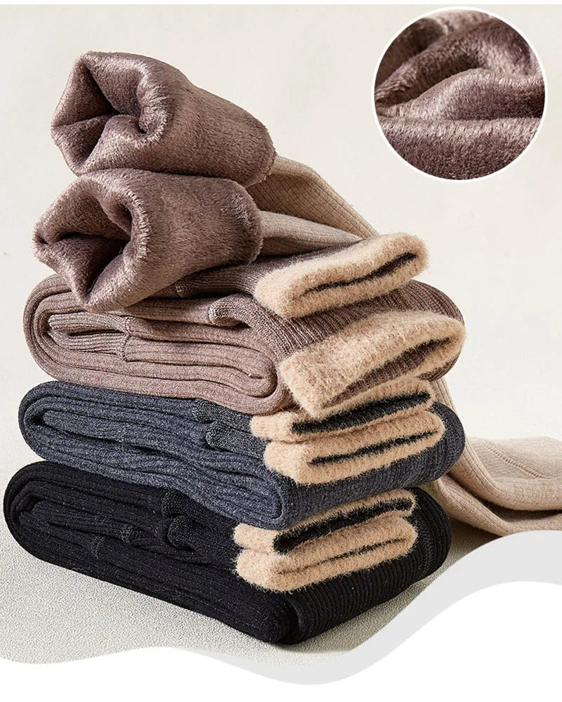 New Autumn Kids Leggings Infant Girls Solid Colour Pit Strip Render Pants Toddler Fleece Padded Warm Trousers 1-3Y Girls