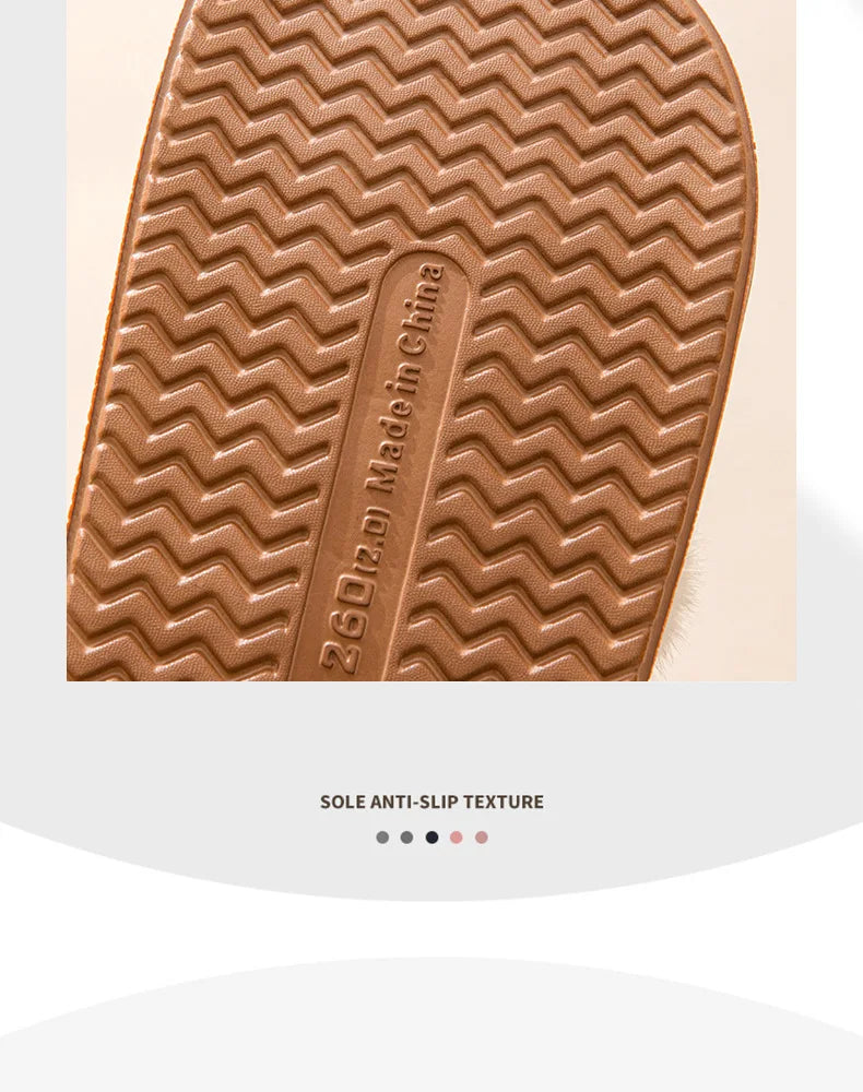 Women's Casual Winter Warm Flat Slippers With Soft Fluffy Cosy Cotton Thick Bottom and Non-Slip Sole Suitable For Home and Outdoor Use Ladies Shoes