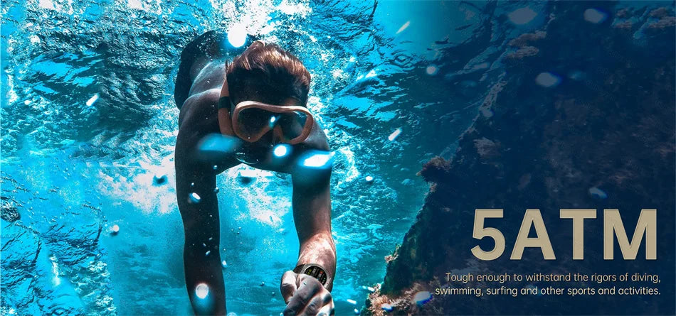 GPS Smart Watch 1.43” HD AMOLED Display Built-in GPS Bluetooth Calls Waterproof Swim Compass GPS Sports Smartwatch For Men