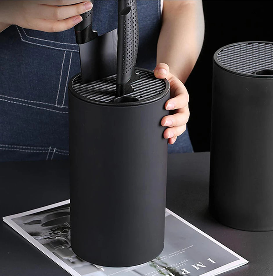 8.8inch Knife Holder Stand for Kitchen Chef Ceramic Knife Inserted Plastic Knives Block Storage Tank Holder Kitchen Accessories