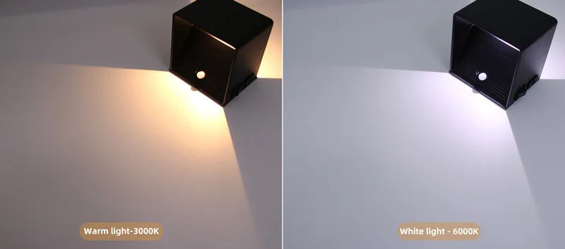 LED-wandlamp, USB-oplaadbaar, aluminium, nachtlampje voor binnen, met bewegingssensor voor slaapkamer, gang, trap, kamerverlichting
