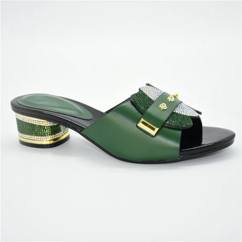African Women Wedding Slippers Party Shoes With Sexy High Heels for Ladies Summer High Quality Fashion