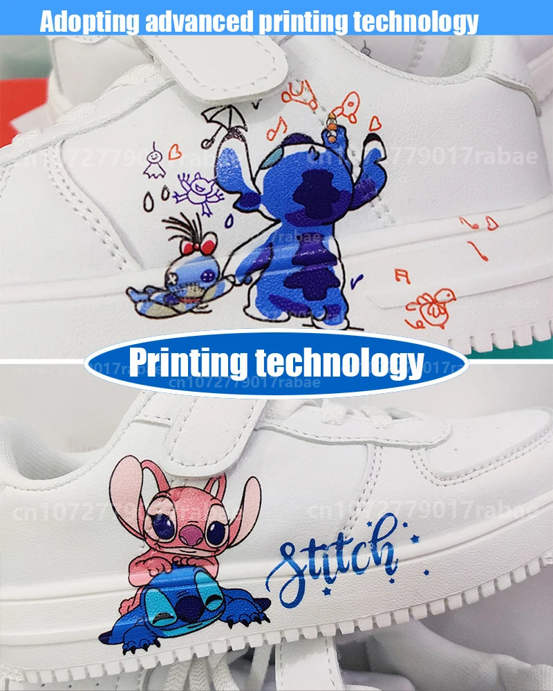 Lilo Stitch Sneakers Boys Girls Light Sports Student Shoes Hook Anti-Slip Outdoor For Kids Basket Shoes Children's Gift