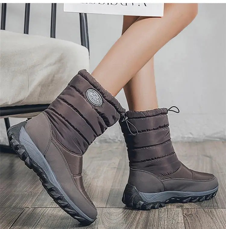 Women Boots Snow Plush Ladies Shoes Waterproof Women Shoes Zipper Boots Ladies Keep Warm Soft Botas Mujer Women's Winter Shoes