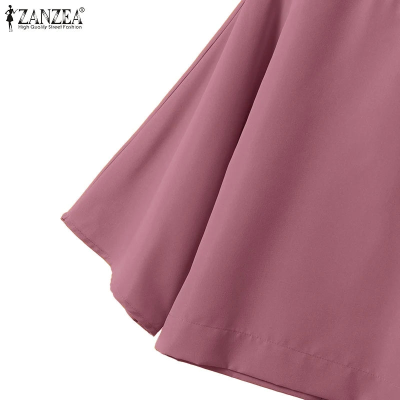 Women Causal 2PCS Pant Sets Loose 3/4 Sleeve Tops Wide Leg Pants 2-Pieces Outfits Solid Colour Fashion Commute Tracksuits
