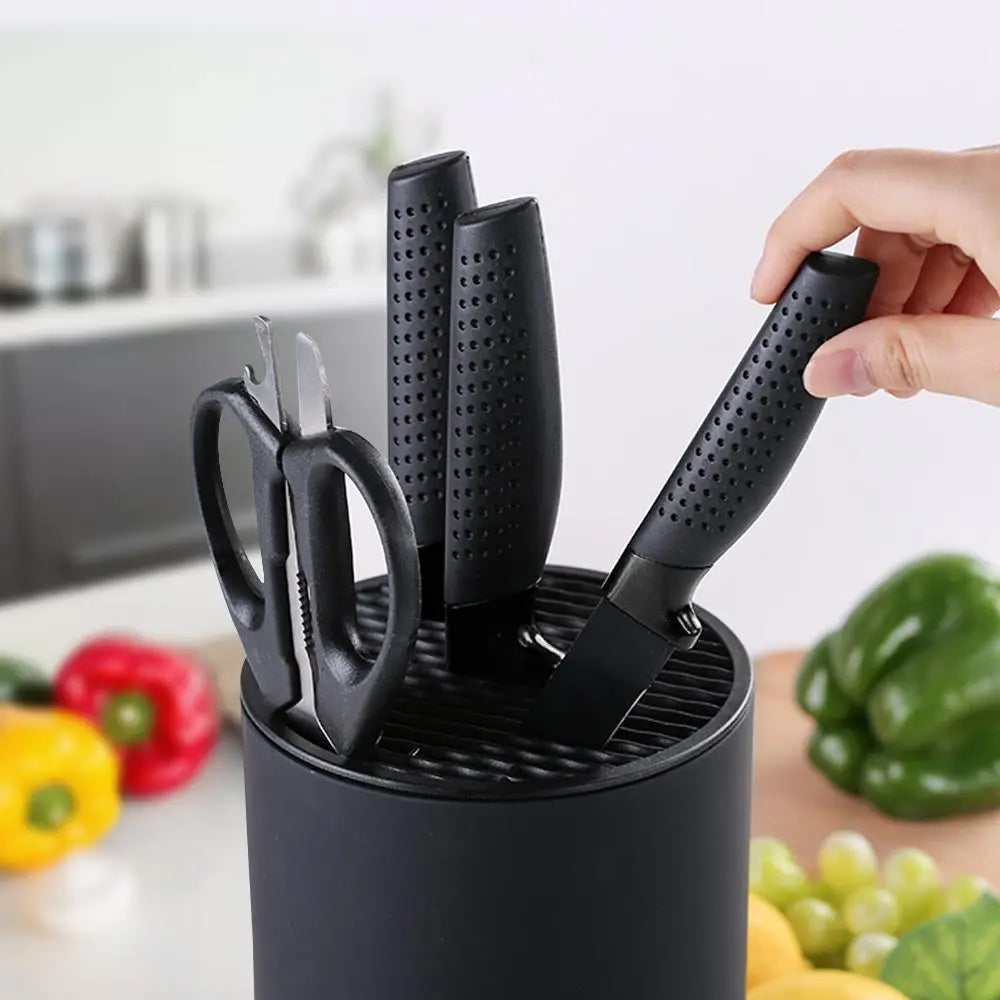8.8inch Knife Holder Stand for Kitchen Chef Ceramic Knife Inserted Plastic Knives Block Storage Tank Holder Kitchen Accessories