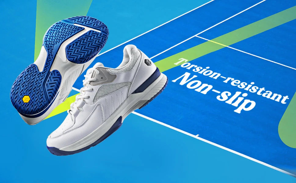 Men's Tennis Shoes Professional Training Sneakers Wear Resistant Anti-Slip Sweat Absorbent for Swollen Feet Arch Support