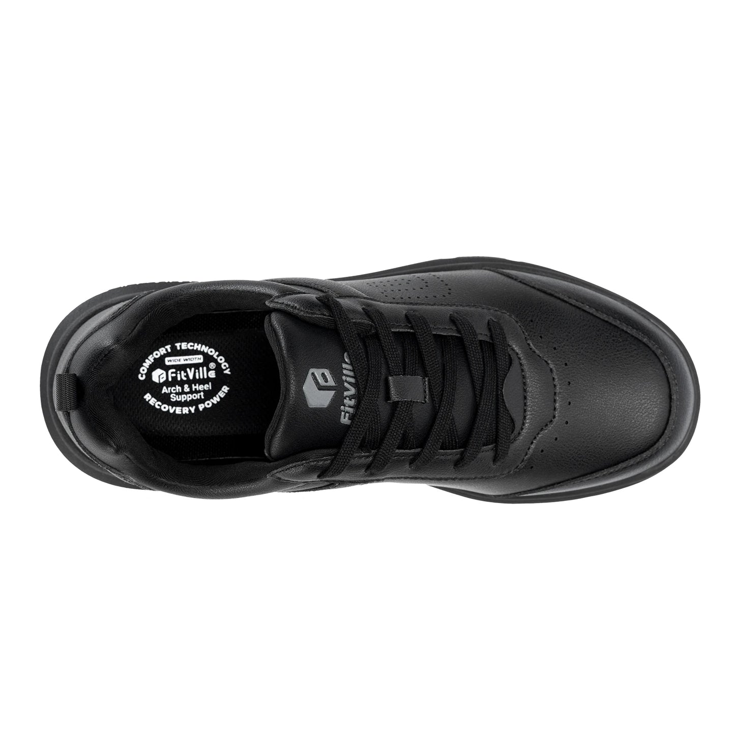 Men's Casual Leather Shoes Wide Width Walking Shoes Outdoor Lightweight for Swollen Feet Relieve Foot Pain