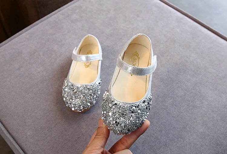 Spring New Children Shoes Girls Princess Shoes Glitter Children Baby Dance Shoes Casual Toddler Girl Sandals Crystal Shoes Party