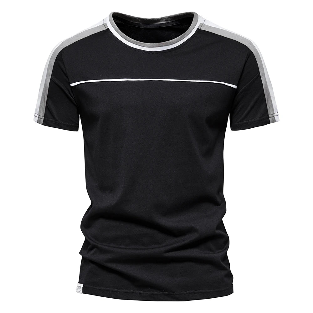 Fashion Designer Cotton T Shirt Men Short Sleeve Casual Sport Summer Tops Tee Shirts Brand Quality Men Clothing