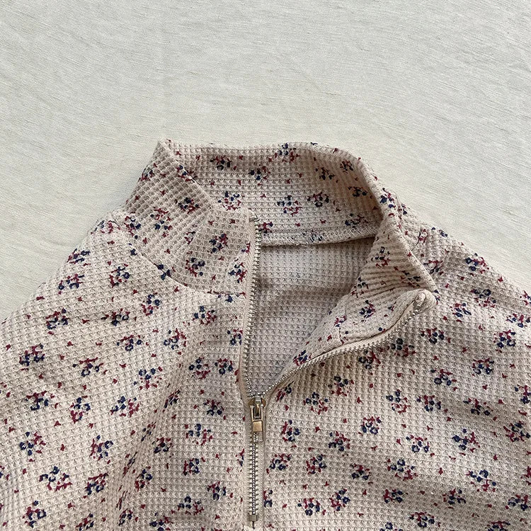 Toddler Kids Clothing 2PCS Set Girls Boys Hoodie Suits Vintage Waffle Casual Style Children's Clothes Outfit 1-5Y Unisex