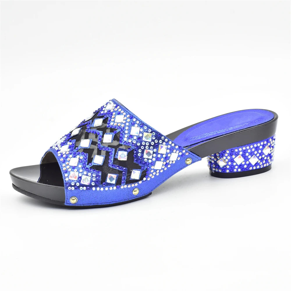 Italian Women Wedding Shoes and Bag Set Decorated with Rhinestone Shoes for Women 2025 Designer Luxury Elegant Pumps