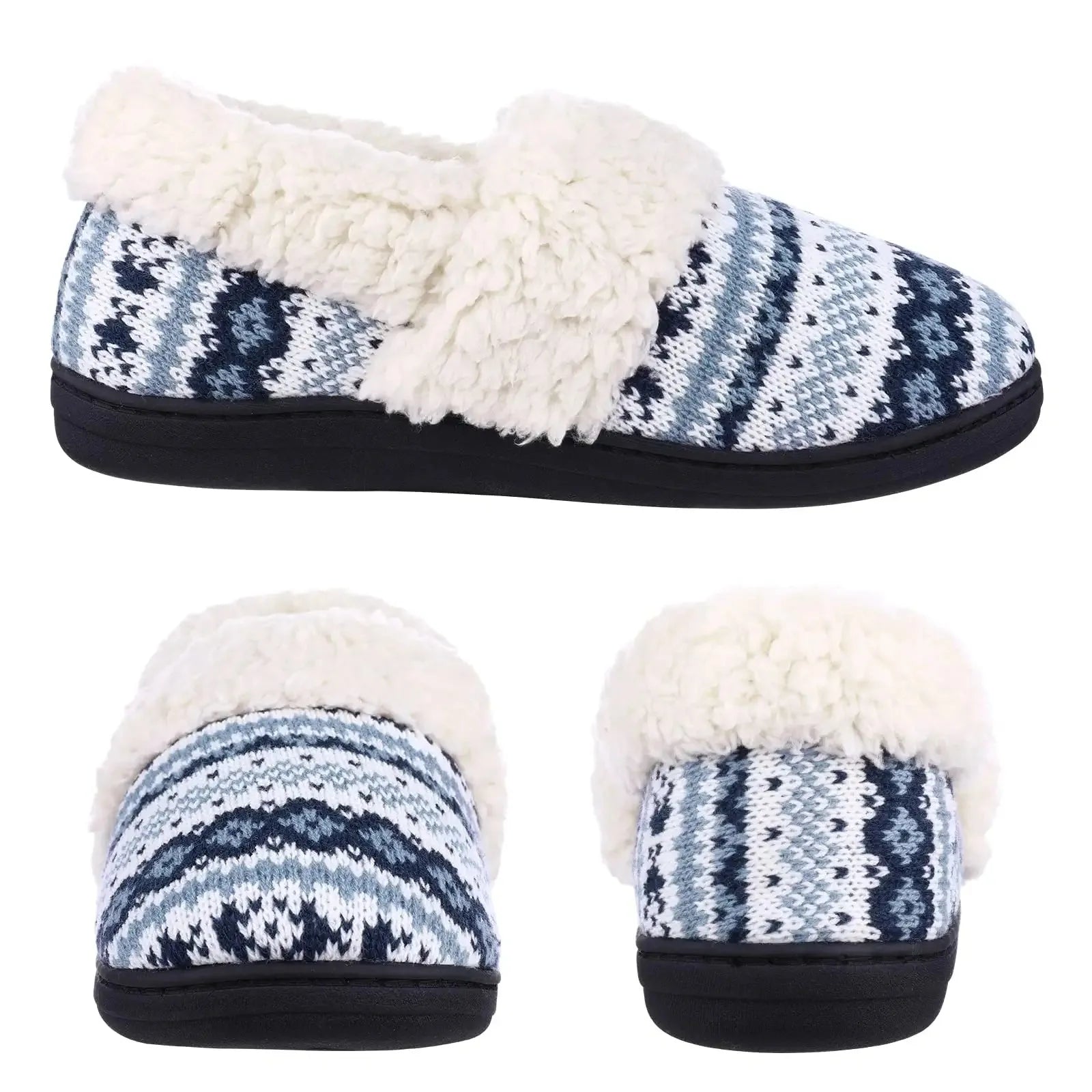 Unisex Winter Fur Slippers Warm Cosy Plush Fluffy Home Cotton Shoes Plush Anti-Skid and Indoor Furry Slippers For Men & Women