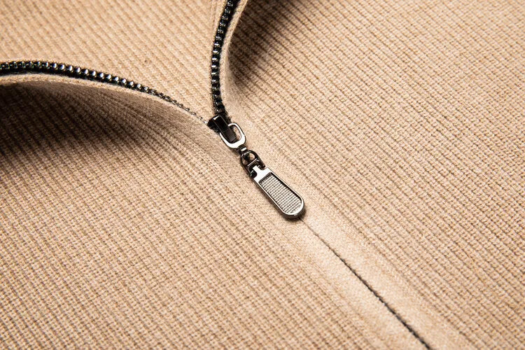 Men's Solid Colour Autumn Long-Sleeved Stretch Warm Cardigan, Daily Jacket Sizes M-4XL