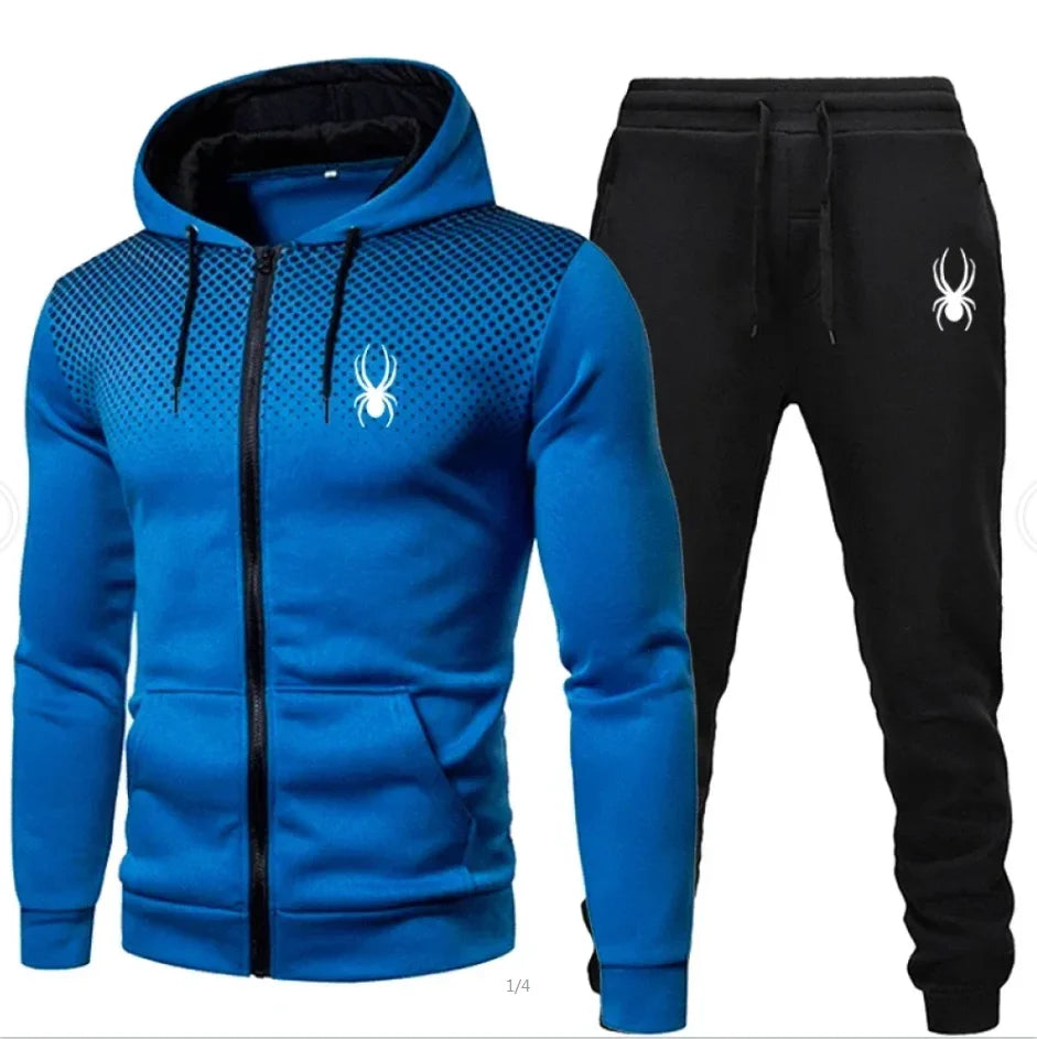 Men’s Hoodie and Jogger Tracksuit Set – Long Sleeve Sportswear Suit for Running, Gym & Outdoor Wear