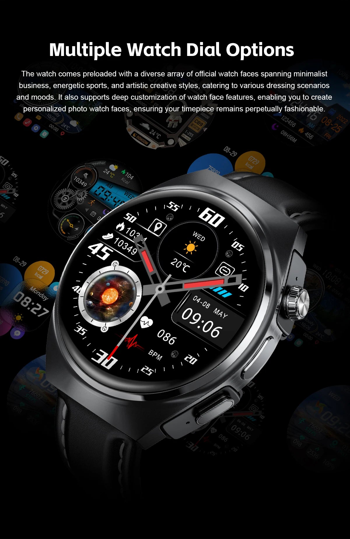 New Smart Watch Headset Two In One Wireless Bluetooth Dual Earbuds Call Health Monitor Sport Tracker Smartwatch - Compatible with HUAWEI IOS