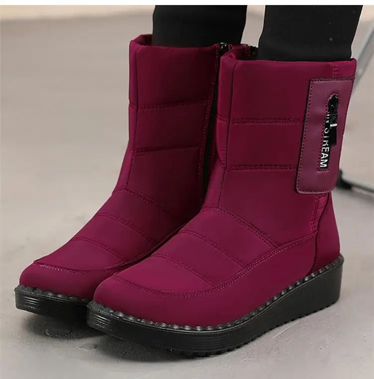 Boots Women Snow Plush Women's Boots Platform Women Shoes Casual Keep Warm Shoes Woman Flat Soft Winter Shoes Botas Mujer
