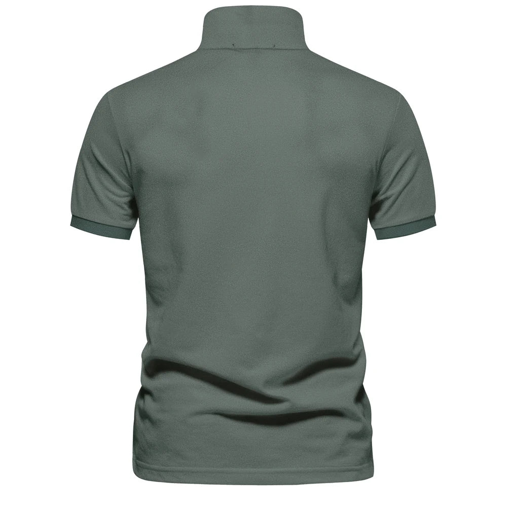 Men's Polo Shirts Cotton Polo Shirts for Men Short Sleeve High Quality Solid Polo Men New Summer Clothing