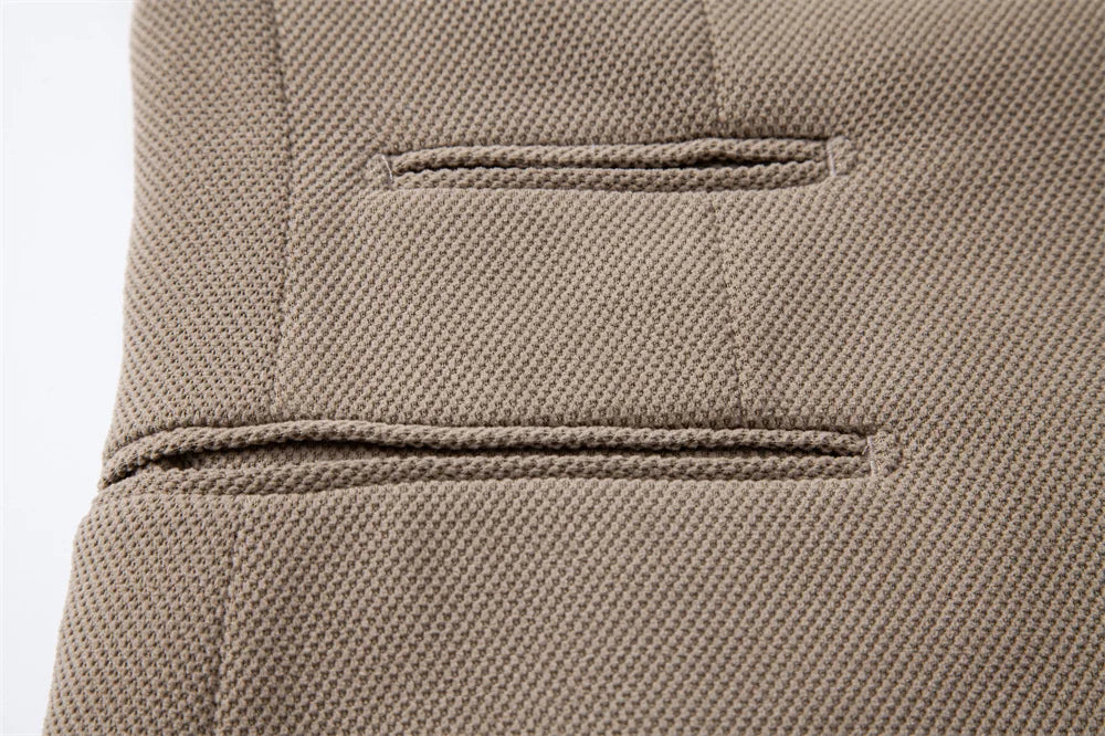 Men's Single Breasted Blazer Solid Colour Autumn Winter Slim Fit Business Casual Suit Jacket Male Blazer with Pocket