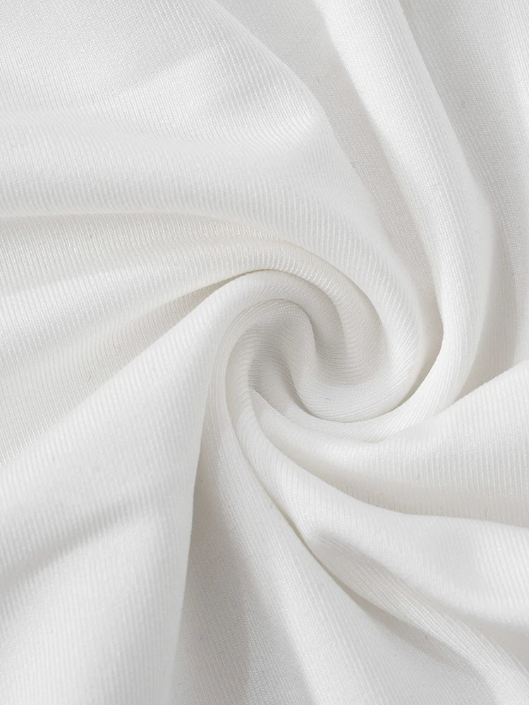 Liefdesringen Patchwork 2-delige set met gekruiste haltertops voor dames + gerimpelde holle rokken, bijpassende pakken met trendy straattrends