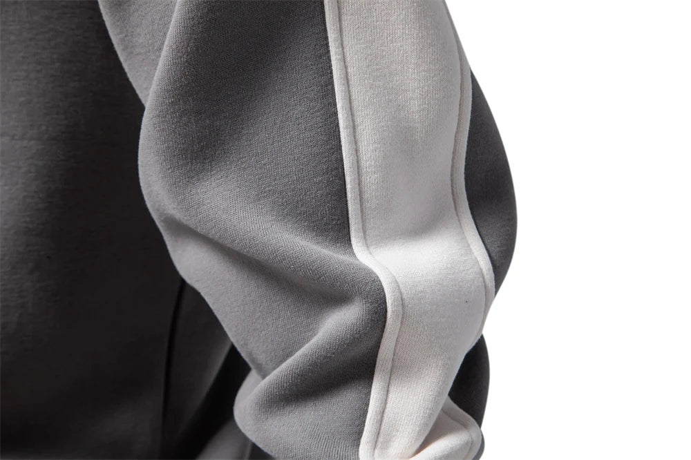 Men's Patchwork Quarter Zip Cotton-Blend Sweatshirts Lightweight Casual Sport Pullover Sweatshirt for Men