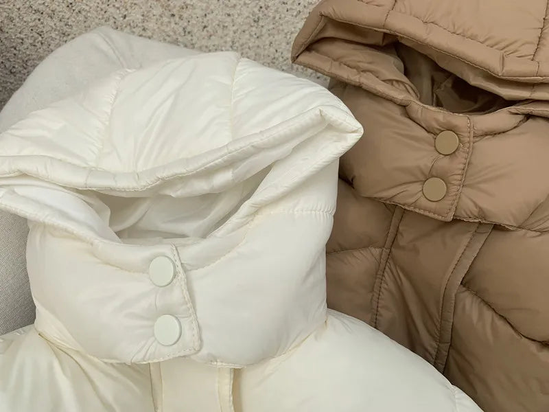 Winter Kids Parkas Korean Style Girls Boys Fur Coat Hoodie Boys Thicken Outerwear 7T Unisex