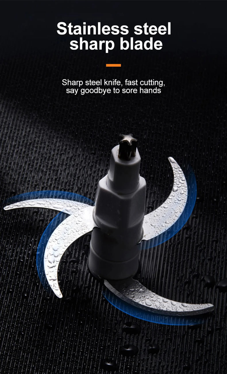 Meat Grinder Kitchen Chopper 3 Gear Electric Meat Grinders Stainless Steel Vegetable Food Processor Blender Mixer Garlic Crusher