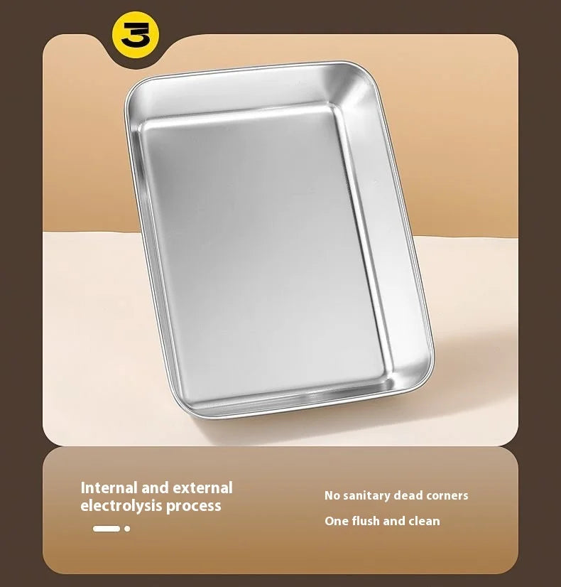 201 Stainless Steel Airtight Dumpling Storage Container with Lid - FoodGrade FreezerSafe Box for Meal Prep & Fridge Organization