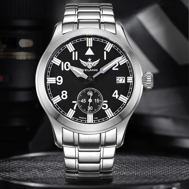 Yelang V1023 Men Watch Japanese VL58 Movement Casual Men's Quartz Watch 10ATM 100m Waterproof Luminous Sports Watch Sapphire