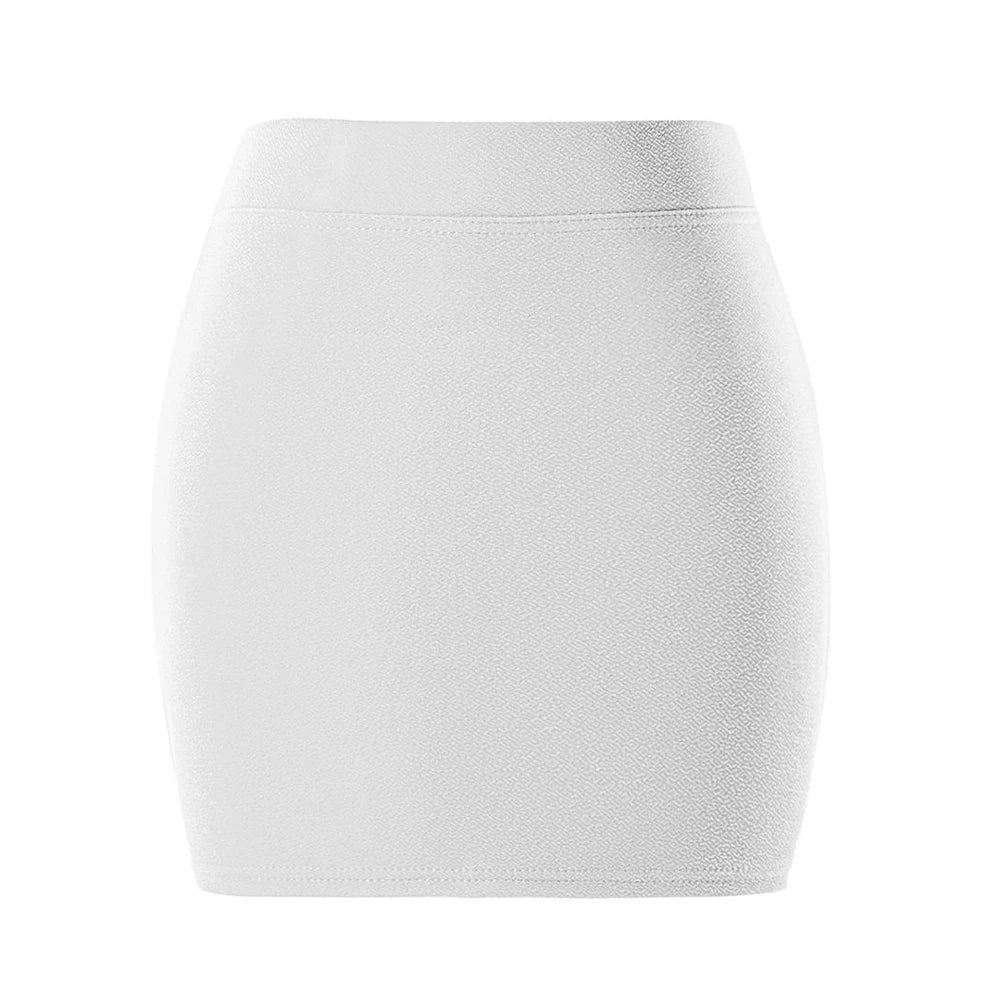 Summer Women Basic Skirt Package Hip Skirt Mini Elastic Pencil Skirts Office Lady Draped Slim Business Plus Size One Step Skirt