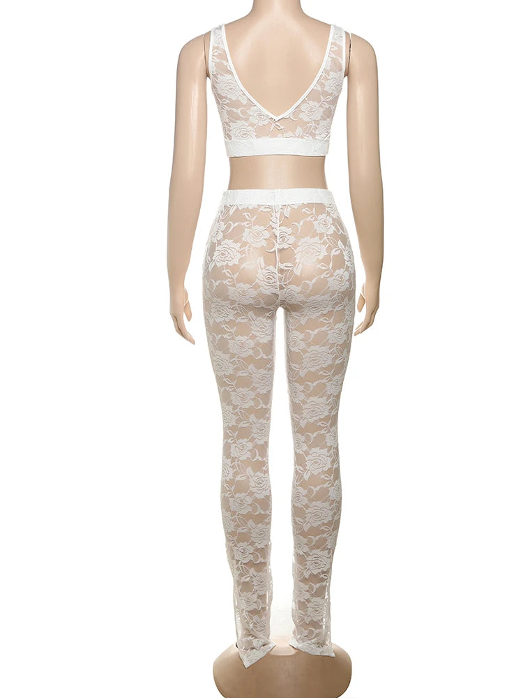 Jacquard Sexy 2-delige set voor dames, dunne zomer coquette, brede riem, tanktops + leggings, stretch, bijpassende clubkleding