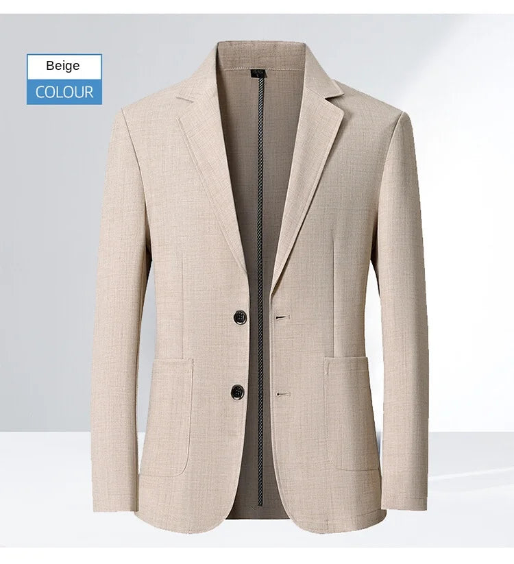 Men's Sun-Proof Coat, Light and Breathable Summer Long-Sleeve Jacket, Male Daily Business Casual Suit Size S-4XL