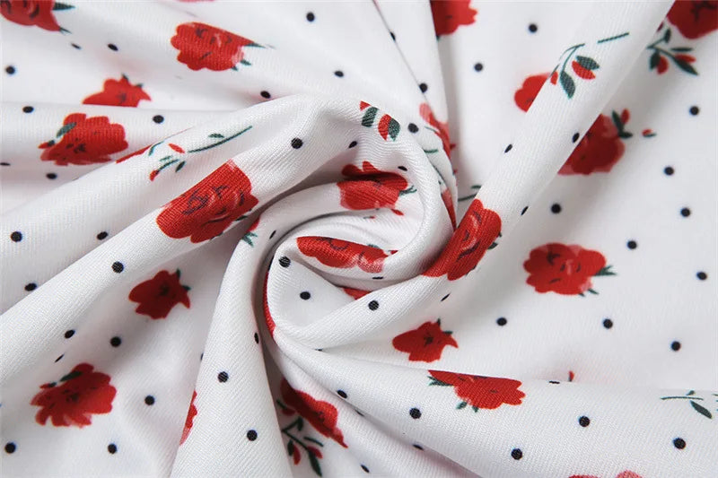 Rose Print Dress Women Square Collar Sleeveless Irregular Sweet Girl Street Fashion Birthday Party Trend Long Bodycon