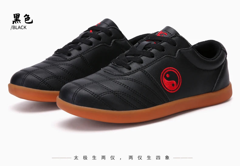 Women’s Genuine Leather Tai Chi Shoes – Breathable Cowhide Sole Martial Arts Training Shoes for Tai Chi, Qigong & Kung Fu