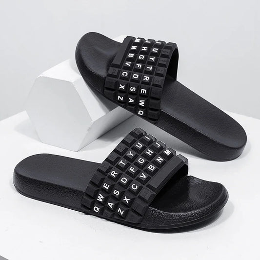 Luxury Men Personality Walking Slippers Over Size 37-48 Mens Leisure Indoor Sandals Outdoor Beach Water Slides Youth Slides