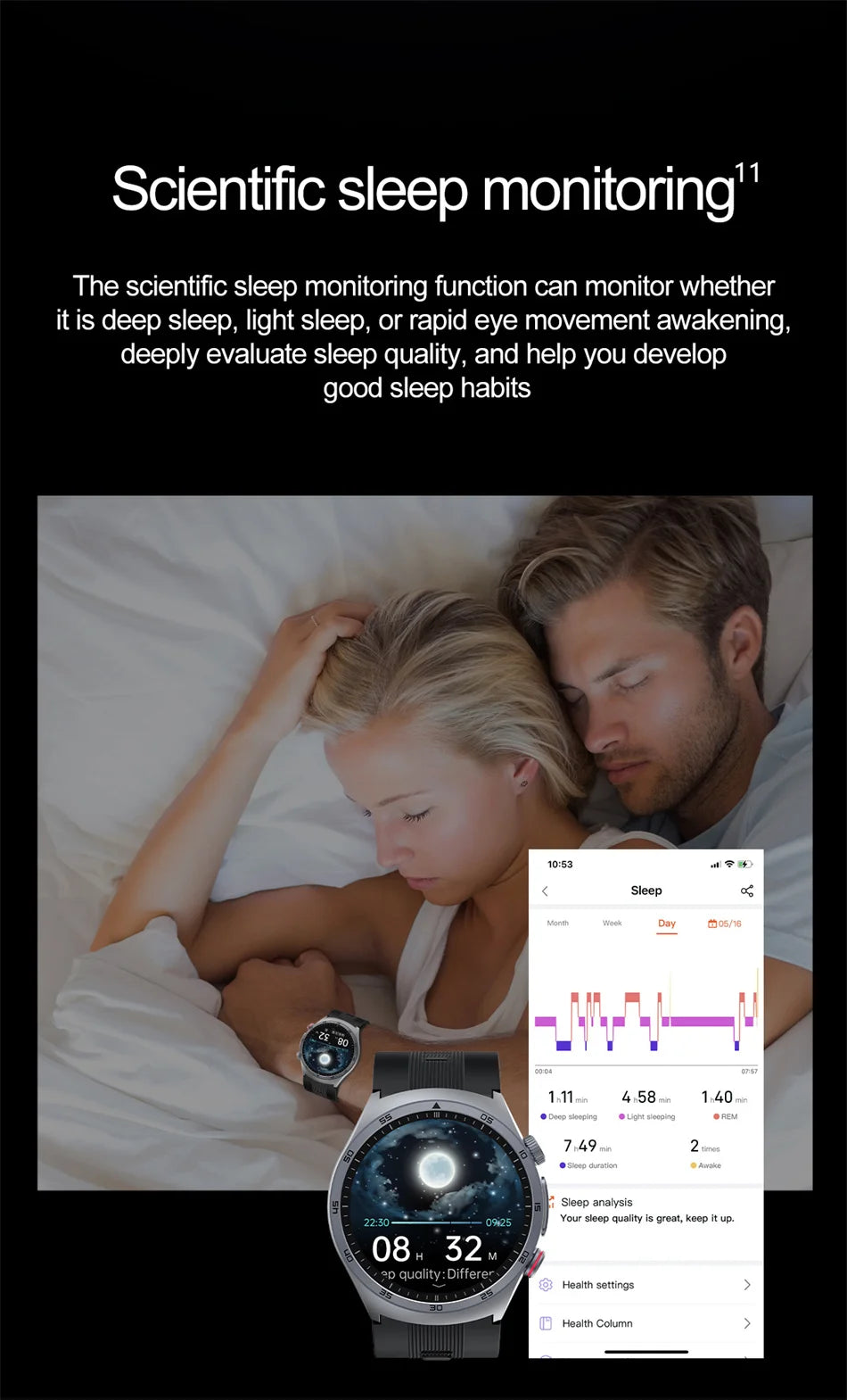 Health Nursing Grade Sapphire Glass Smartwatch NFC Airbag type Smart Watch Air Pump Blood Pressure ECG Blood Oxygen Call Watch