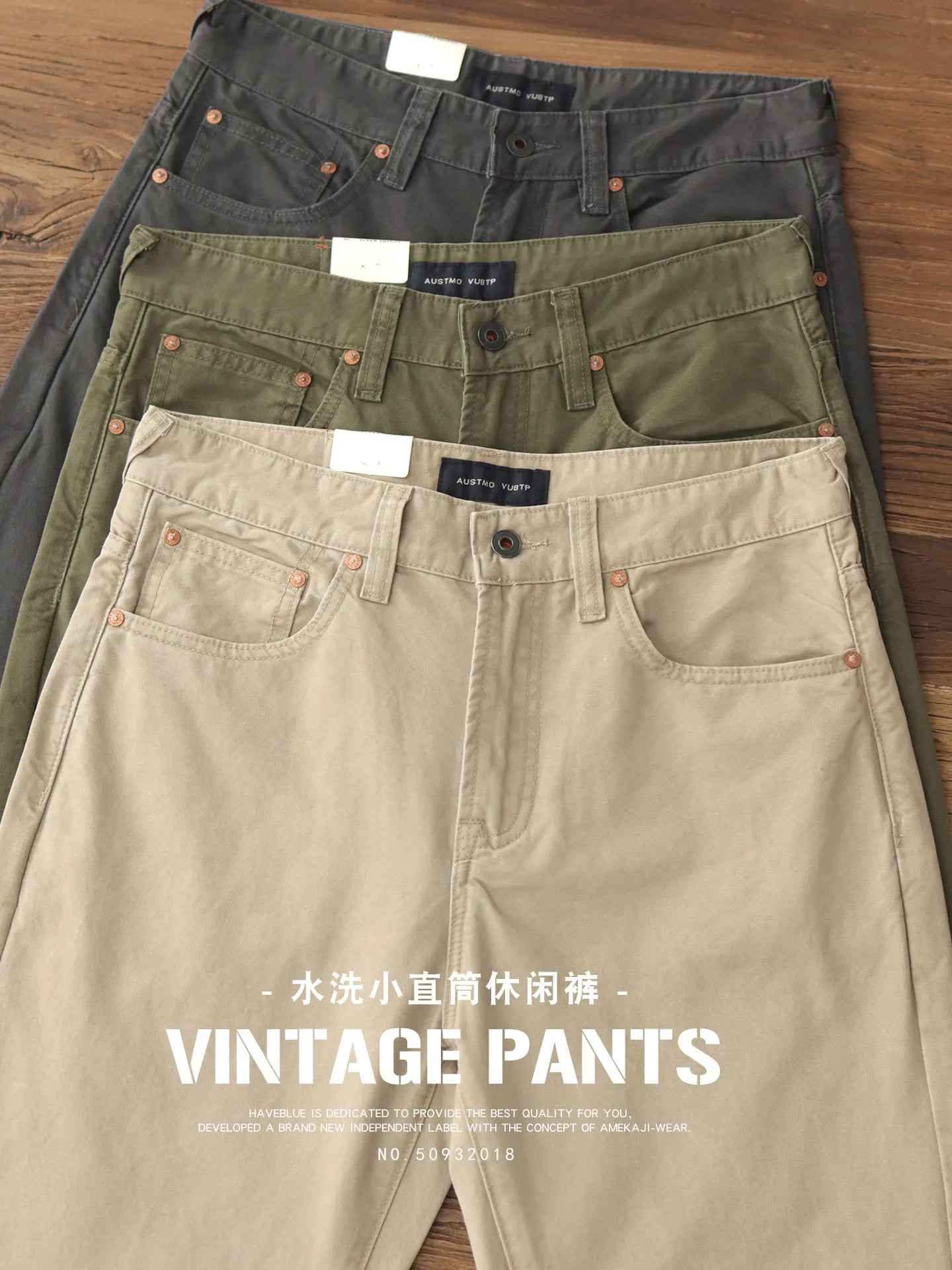 2025 Lente en herfst Nieuwe Amerikaanse retro geweven twill cargobroek Heren eenvoudige 100% katoenen gewassen oude rechte casual broek