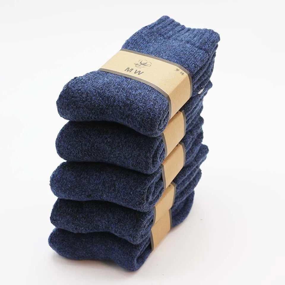 3/5 paar wintersokken van merinowol voor heren, superdik, warm en van hoge kwaliteit, Harajuku, retro, casual, antivries, kasjmiersokken voor heren