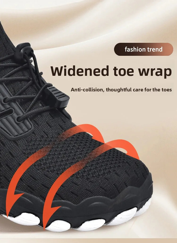 Barefoot Trail Running Shoes – Wide Toe Zero Drop Sports Sneakers for Running, Walking, Hiking & Water Training