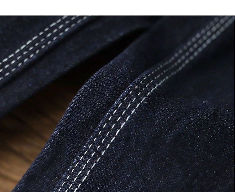 3903# Spring New American Retro Denim Carpenter Cargo Jeans Men's 100% Cotton Washed Loose Casual Multi-pocket Straight Pants