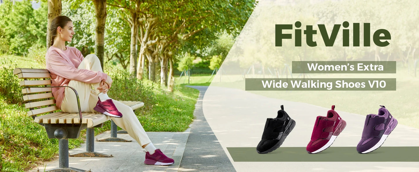Women's Wide Foot Walking Shoes Sports Shoes Adjustable Easy to Put & Take Off for Wide Feet Lightweight sneakers