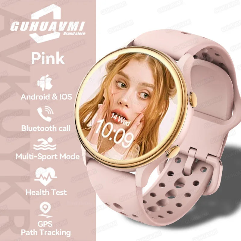 2025 Mini Smart Watch Dames 1,27-inch 360*360 AMOLED HD-scherm IP68 Waterdicht Hartslag Bloedzuurstof Smartwatch - Compatibel met HUAWEI IOS