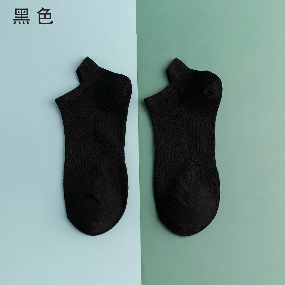 10/20 Pair Summer Men's Mesh Breathable No-Show Socks Fashion Casual Ankle Sports Cotton Socks For Men