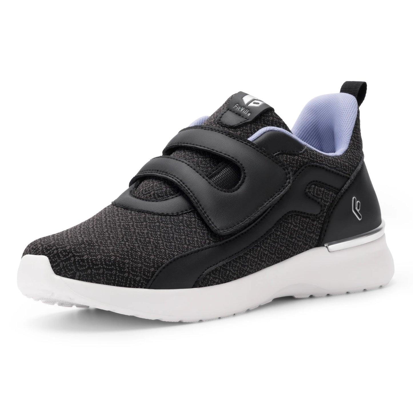 Dames sneakers met brede wandelschoenen, lichtgewicht, ademend en verstelbaar voor dikke voeten met ondersteuning van de voetboog