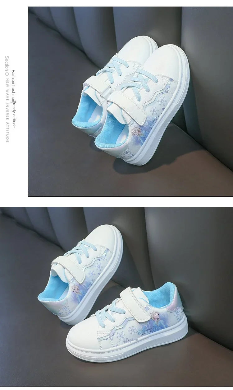 Disney Kids Girls Shoes fashion Children Sneakers Girls Elsa Frozen Princess Casual Sport Shoes Student Shoes Teen Shoes
