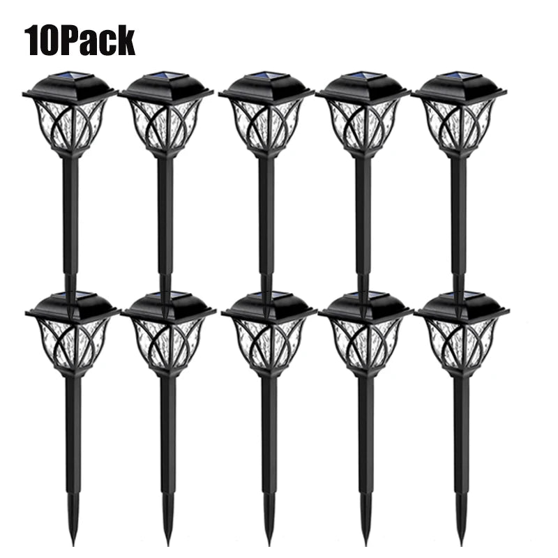 1-10 Pack Solar Yard Lights Bright Lawn Lights Outdoor Waterproof Led Solar Pathway Lights Landscape Path Lights