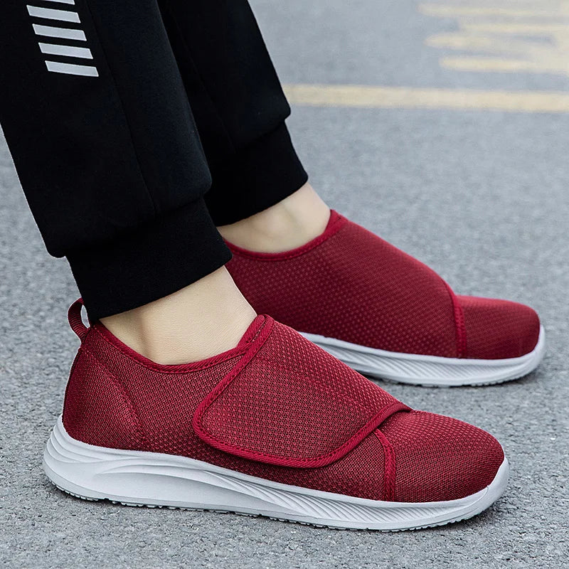 Unisex orthopedische wandelschoenen voor diabetici, voor brede voeten, gezwollen voeten, duimeversie, zacht en comfortabel