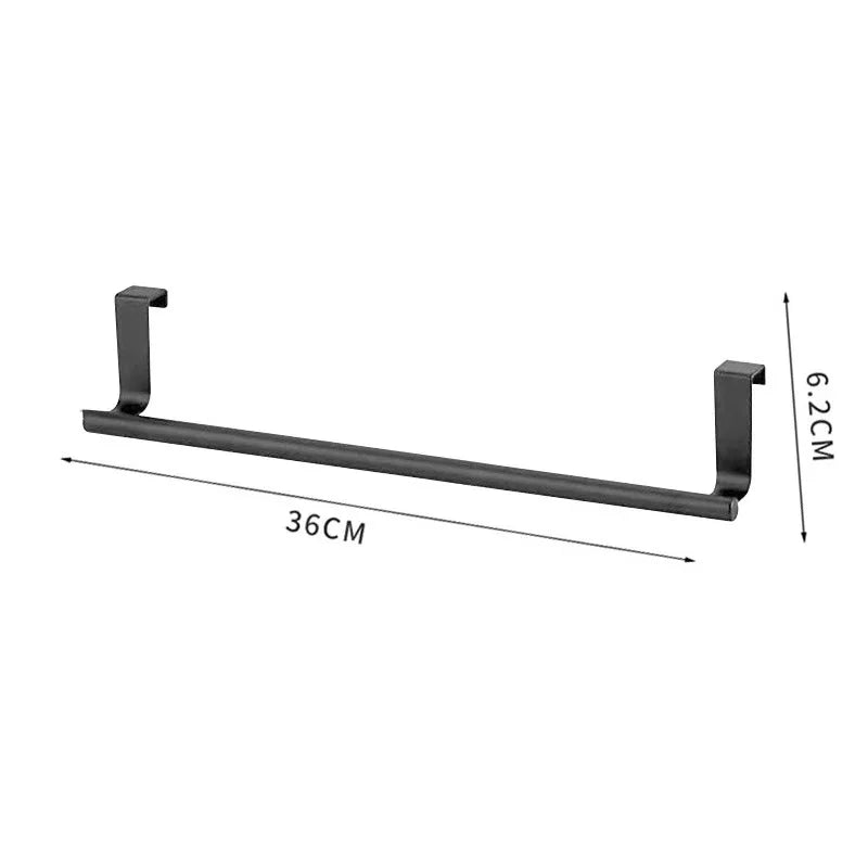 Stainless Steel Towel Rack Kitchen Cabinet Door Hanger Rag Holder Bathroom Bath Towel Storage Shelf Home Organizer