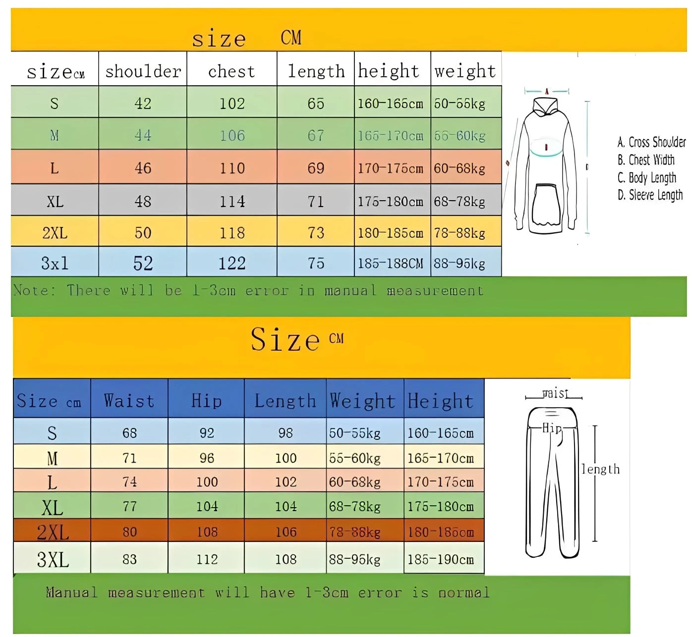 Men’s Casual Hoodie and Sweatpants Tracksuit Set – Comfortable Unisex 2-Piece Jogging Suit for Spring & Autumn