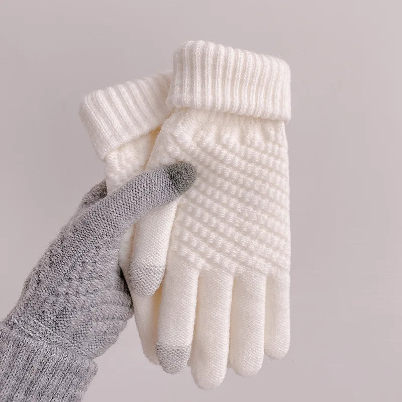 Women's Winter Gloves Cycling Motorcycle Tactical Hiking Sky Fishing Snowboard Full Finger Plush Thickened Gloves